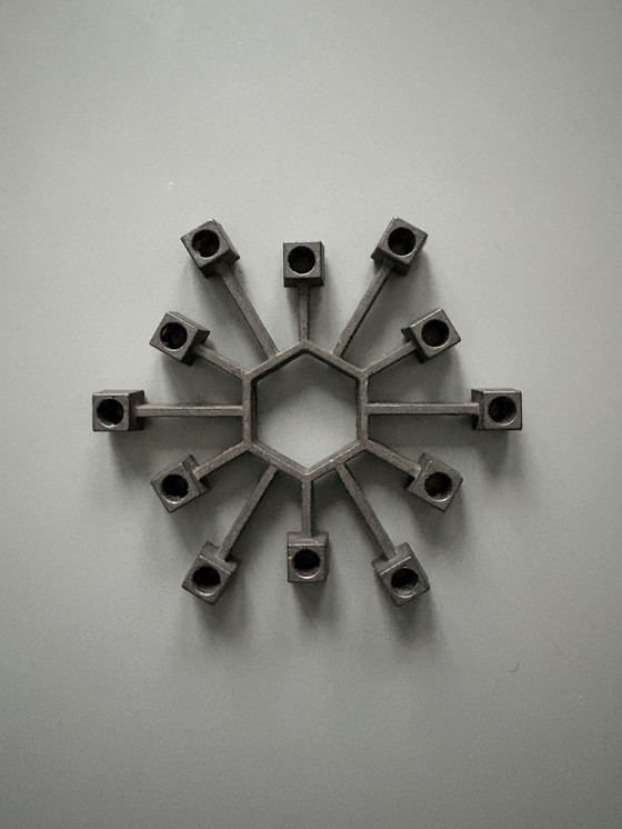 Image 1 of Danish Design 1960s cast iron candlestick