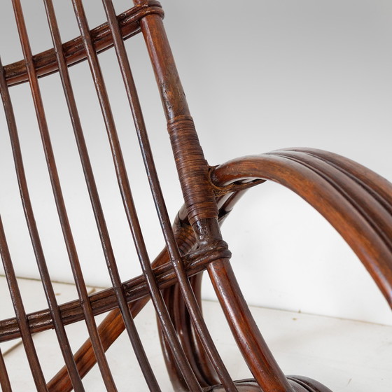 Image 1 of 1 sillón curvo de bambú italiano moderno de la década de 1960