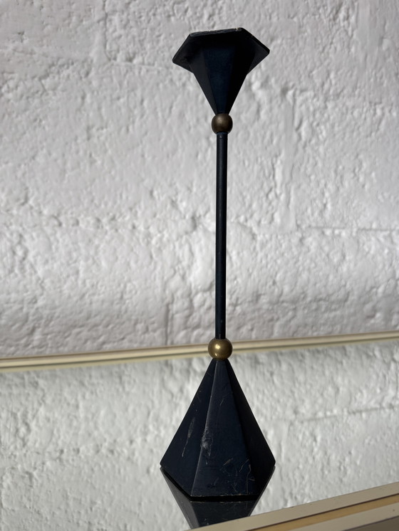 Image 1 of Candelabro de bronce, diseño de Memphis, años 80