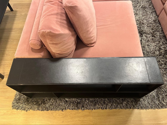 Image 1 of Flexform Groundpiece 4-piece with Bookcase – Pink Velvet