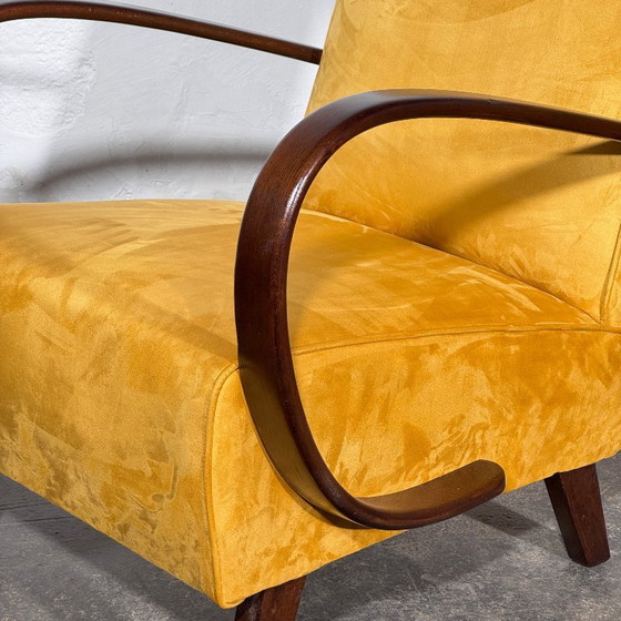 Een paar Jindrich Halabala Type C fauteuils, volledig gerestaureerd, jaren 1930. – Jindřich Halabala, Velvet (photo 11 of 17)