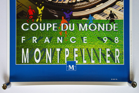 Image 1 of Originele vintage poster WK 98 Frankrijk Montpellier / 70 x 50 cm / Met originele verpakking
