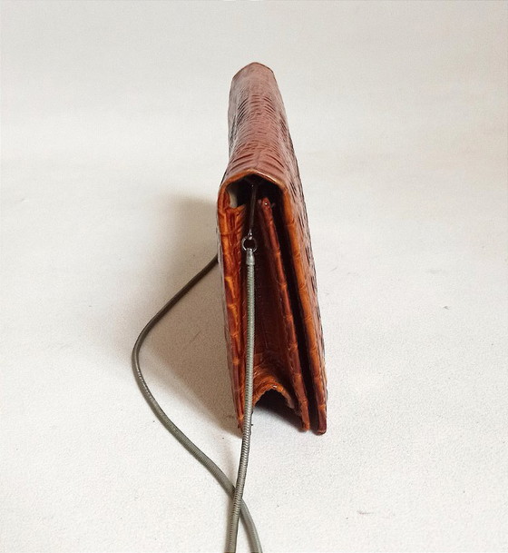 Borsa a mano vintage chic Pierre Cardin 26 x 12 x 3,6 cm, Borse, Pelle, Metallo, Marrone (foto 9 di 12)
