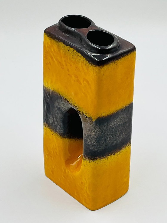 Vase sculptural Carstens Tönnieshof, Cartens Tönnieshof, Céramique, Jaune, Mid Century Modern (photo 4 sur 10)