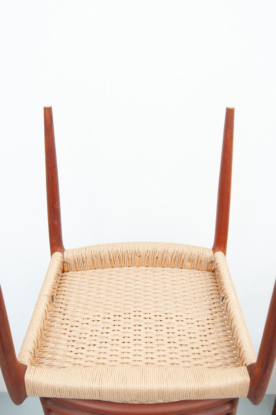 Image 1 of 6x Model 78 made of teak by Niels Otto Møller for J.L. Møller Møbelfabrik (1950s)