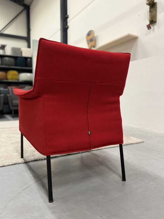 Image 1 of Design on Stock Limec fauteuil wolstof rood