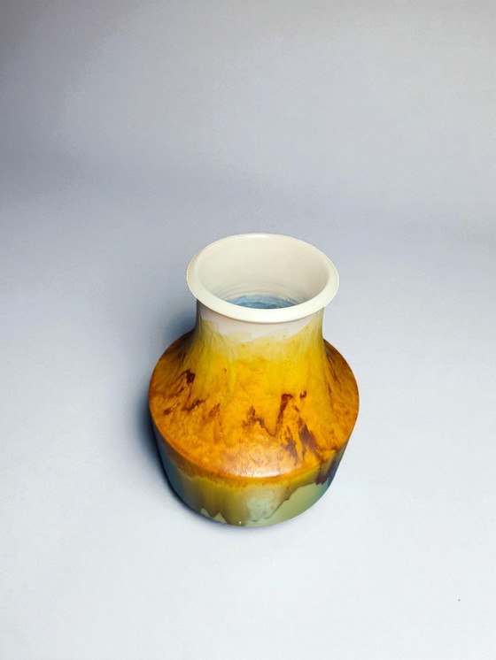 Image 1 of Marcello Fantoni – Vintage keramische vaas Italië jaren 70 Lava Drip Glaze Mid Century Studio Pottery