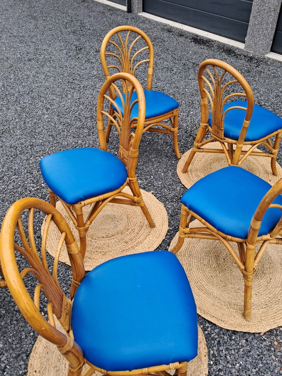 6 chaises bohèmes en rotin – Chaises de salle à manger, Bamboo (photo 4 of 14)