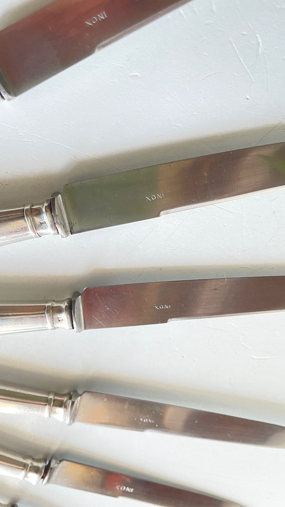 Image 1 of 6 Art Deco Dessert Knives