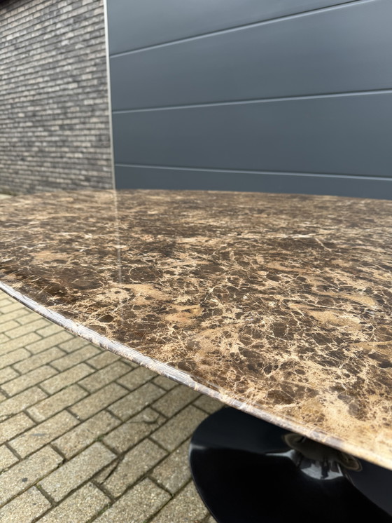 Image 1 of Original oval Knoll Tulip dining table (244x137cm) Emperador