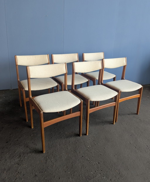 6 sillas de comedor Erik Buch como nuevas, Dinamarca