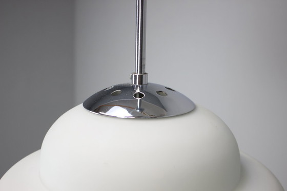 Image 1 of Lampadario cromato di metà secolo, anni '60, Cecoslovacchia