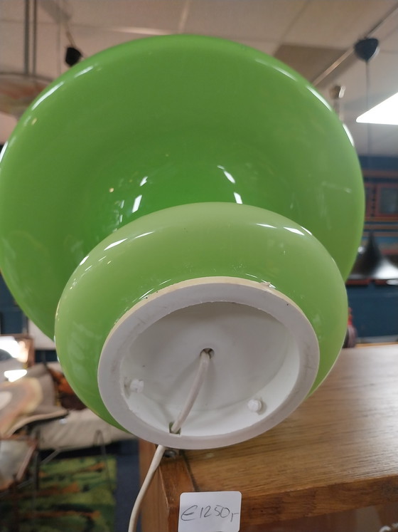 Image 1 of 1 x murano mushroom tafellamp groen 1960's 