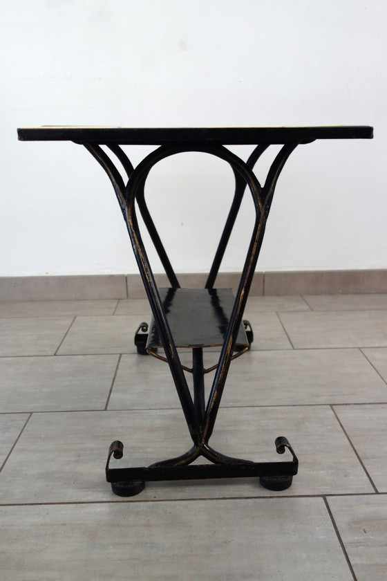 Image 1 of Vintage metal and ceramic side table from the 1950s/60s