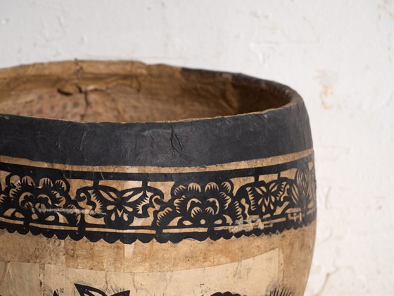Antico contenitore cinese in cartapesta – Cina, circa 1900 – Oggetti decorativi, Paper, Rustic (photo 11 of 40)