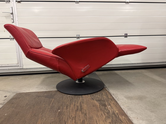 Image 1 of Poltrona reclinabile Jori Symphony Konia in pelle rossa, taglia Mini, modello Mono-move, recentissima.