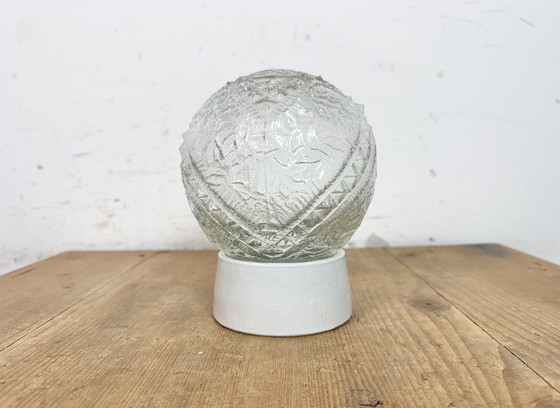 Image 1 of Vintage witte porseleinen plafondlamp, jaren 70