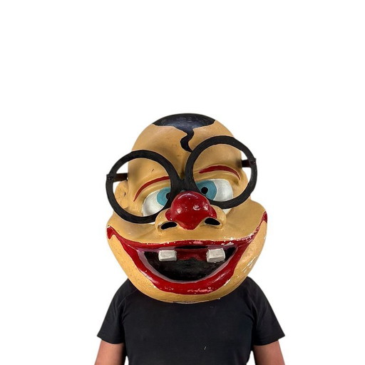 Vintage carnival clown head – large fiberglass parade decoration