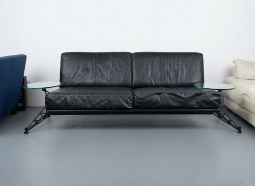 Canapé Wings en cuir Harvink (clone) – 2 zitsbanken, Leather, Metal