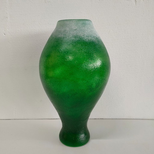 Extraordinary and unique Vintage 1970s Scavo Murano vase
