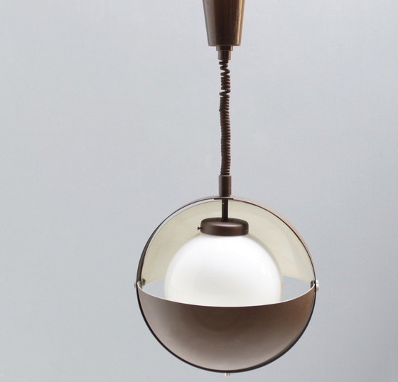 Image 1 of Vintage Brown Dijkstra Eclips Pendant Lamp Spaceage