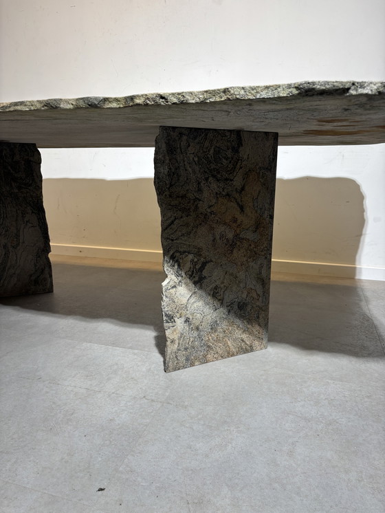 Image 1 of Vintage Quartzite Marble Dining Table