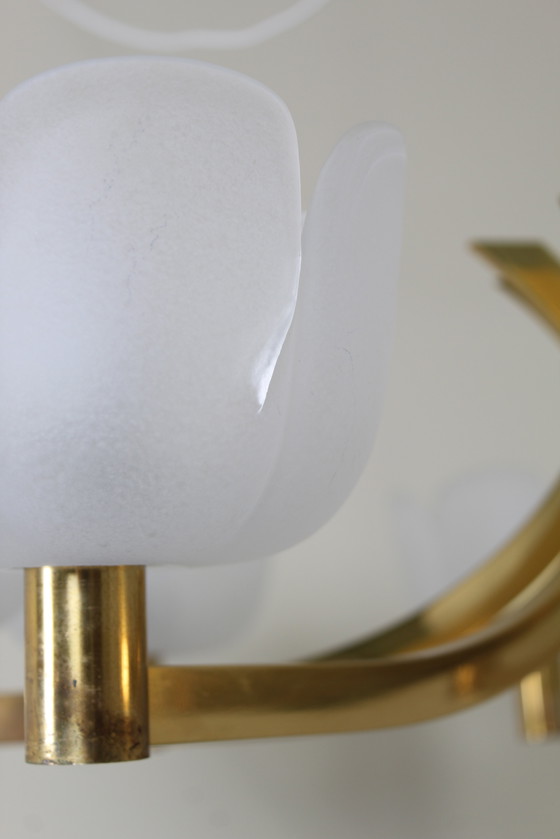 Image 1 of Vintage Pendant Lamp, Chandelier - Brass 1970s