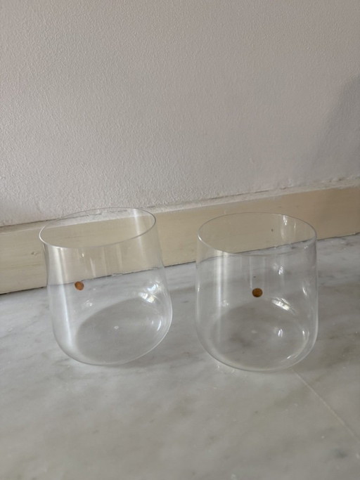 Copas de cristal Lobmeyr – Fortune with a Golden Dot – diseño de Mark Braun (juego de 2)