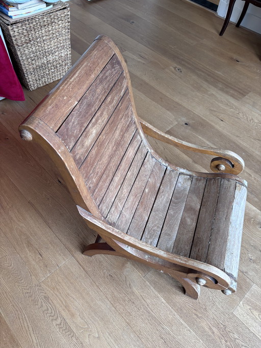 Sedia per bambini in legno di teak