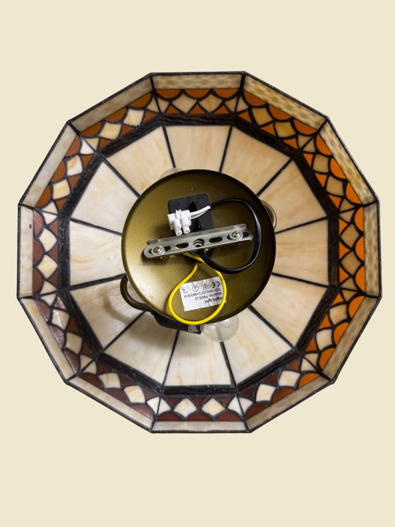 Image 1 of Tiffany-style stained glass ceiling lamp | Ø 41 cm | New condition | Art Deco look