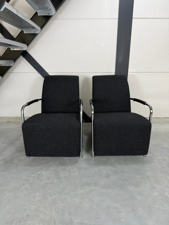 Gelderland 6420 – set of 2 - as new – Armchairs, Leather, Textile (photo 4 of 10)