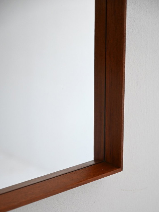 Image 1 of Late 1960s Scandinavian Teak Rectangular Wall Mirror