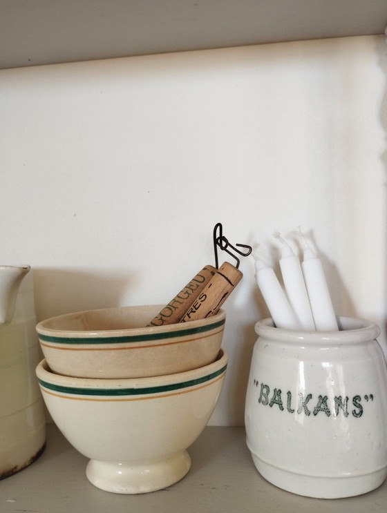 Image 1 of Pair of tiny earthenware coffee bowls/cups