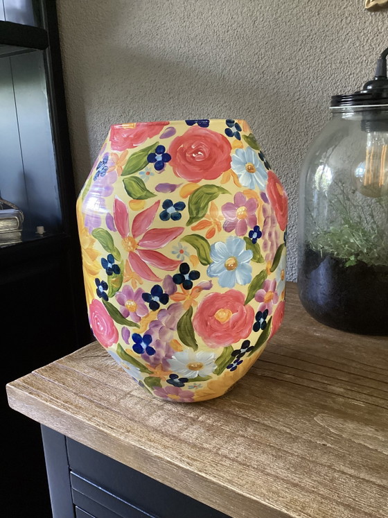 Image 1 of Hand-Painted Vase Wildflower Fest ByJ&S