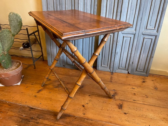 Image 1 of Mesa plegable Mesa auxiliar Antigua francesa