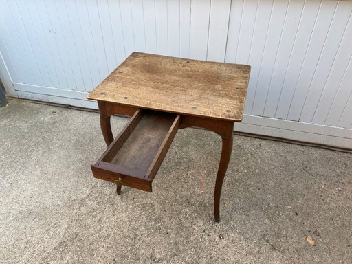 Bureau en chêne 1 tiroir 65x52cm
