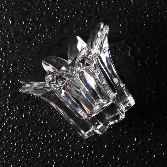 Image 1 of Vintage Royal Crystal Rock Laurus votiefkaarsenhouder: Italiaans loodkristal / jaren 1990