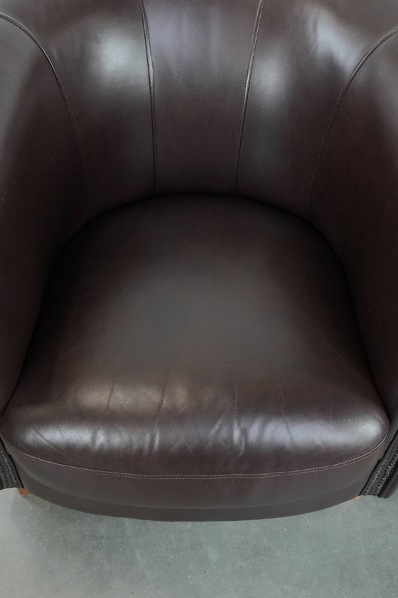 Image 1 of 2 poltrone da club in pelle di mucca in stile inglese in ottime condizioni