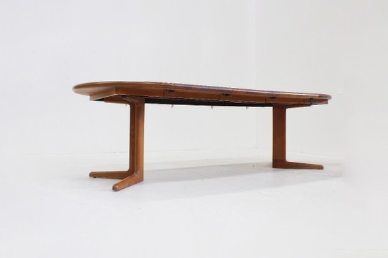 Tavolo da pranzo ovale allungabile vintage danese teak massiccio anni '60 XL – Tavoli da pranzo, Legno (photo 2 of 7)
