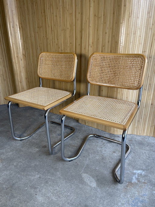 Vintage Marcel Breuer Cesca Gurtbandstühle