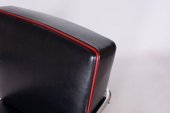 Paar gerestaureerde Bauhaus Fn21 fauteuils, van Mücke-Melder, leer, Tsjechisch, jaren dertig – Leather, Metal (photo 9 of 16)