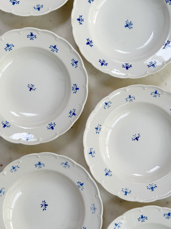 Image 1 of Boch Frères La Louvière, Set di 6 Piatti Fondi Vintage, 1940 circa