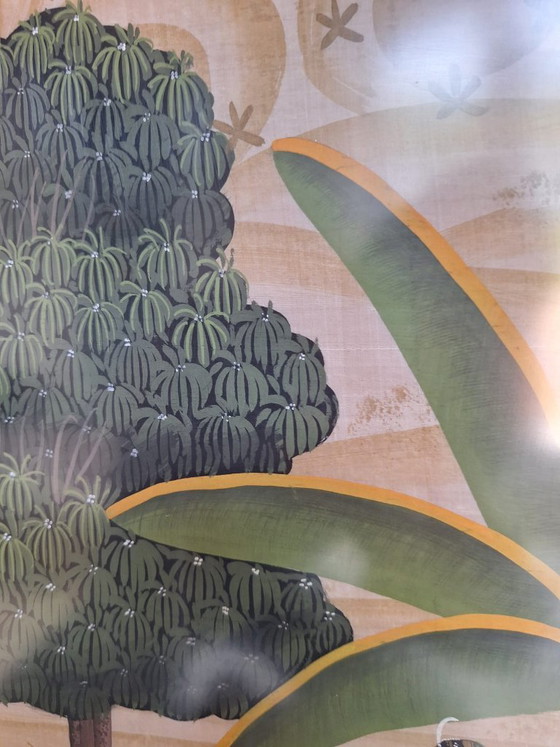 Large Indian Picchu painting on fabric – Paintings & Drawings, Textile (photo 4 of 5)