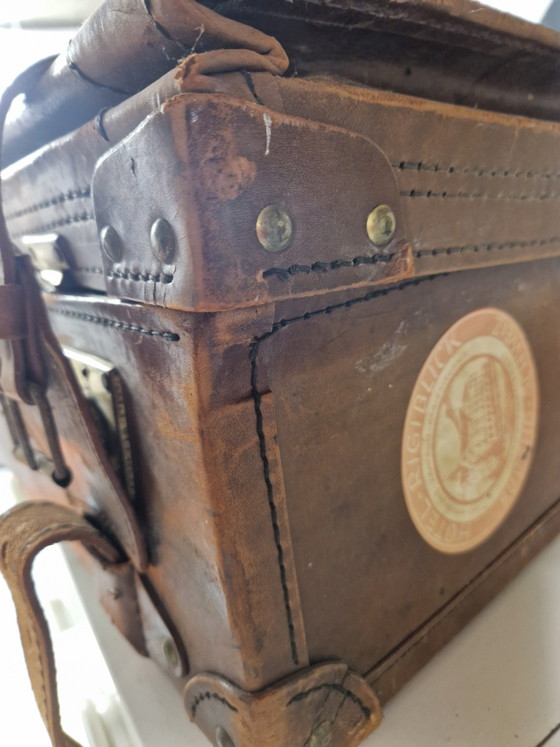 Vintage Reiskoffer – Reistassen, Leather, Metal (photo 5 of 15)