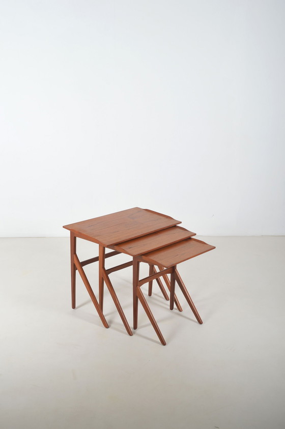 Image 1 of Danish nesting tables in teak, 1960s