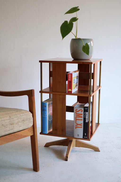 Carrousel de livres vintage rotatif, années 1950/60