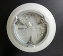 Vintage DKN Leuchte plafonniere large opaline glas wit uit de jaren '60.