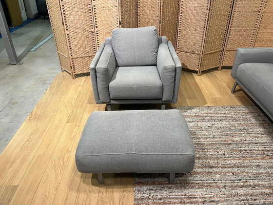 Image 1 of ZGAN Leolux Bellice Hoekbank + Hocker