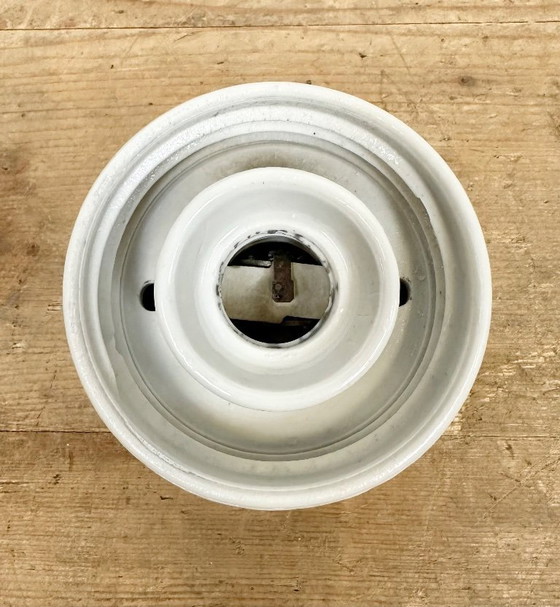 Image 1 of Applique murale vintage en porcelaine blanche, années 1970