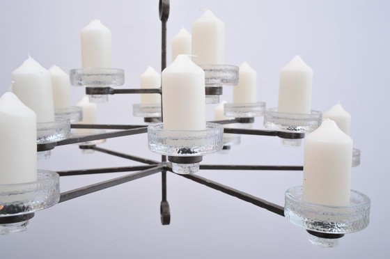 Image 1 of Schmiedeeisener Kerzenleuchter Aus Skandinavien